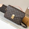 Louis Vuitton Petite Malle Medium Black Canvas Patterned Hardware Chain Shoulder Strap Handbag Louis Vuitton Petite Malle Medium Black Canvas Patterned Hardware Chain Shoulder Strap Handbag