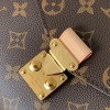 Louis Vuitton Petite Malle Medium Black Canvas Patterned Hardware Chain Shoulder Strap Handbag Louis Vuitton Petite Malle Medium Black Canvas Patterned Hardware Chain Shoulder Strap Handbag