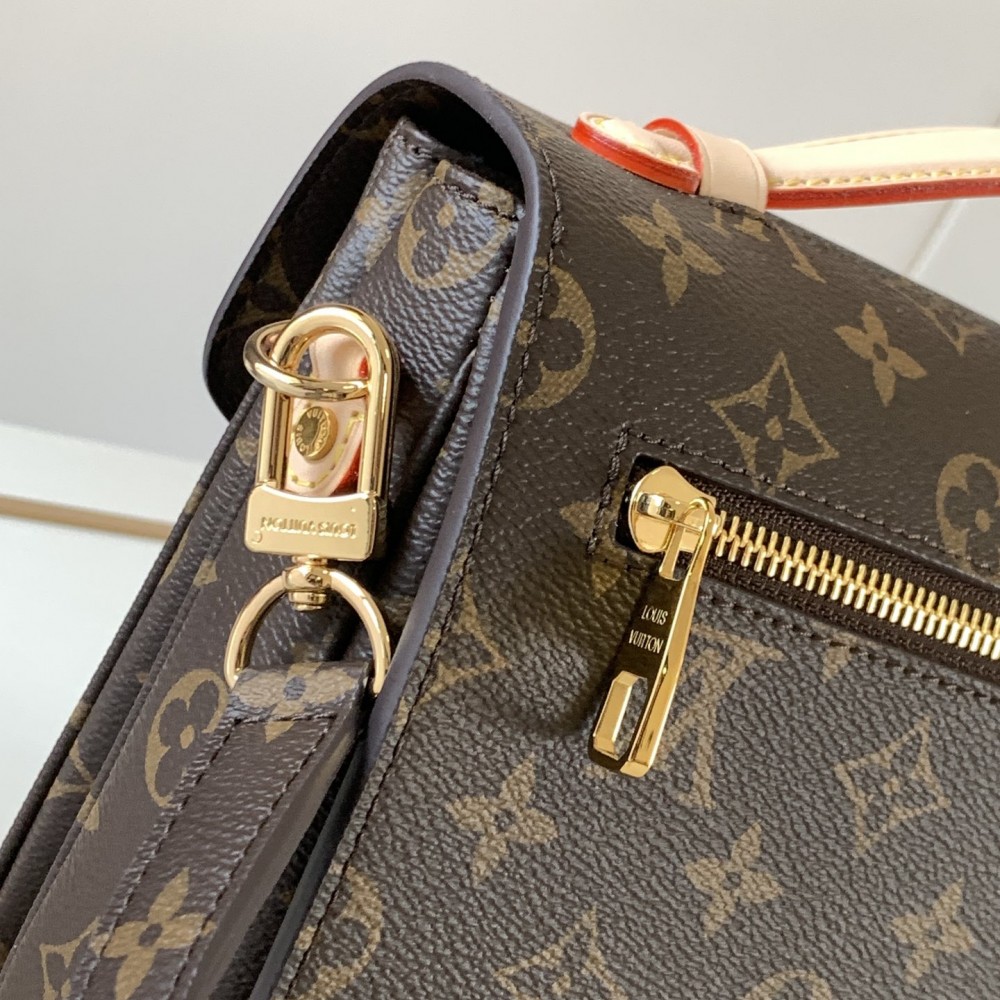 Louis Vuitton Petite Malle Medium Black Canvas Patterned Hardware Chain Shoulder Strap Handbag Louis Vuitton Petite Malle Medium Black Canvas Patterned Hardware Chain Shoulder Strap Handbag
