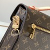 Louis Vuitton Petite Malle Medium Black Canvas Patterned Hardware Chain Shoulder Strap Handbag Louis Vuitton Petite Malle Medium Black Canvas Patterned Hardware Chain Shoulder Strap Handbag
