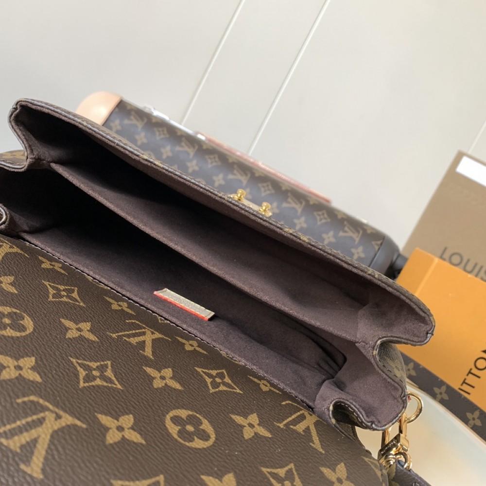 Louis Vuitton Petite Malle Medium Black Canvas Patterned Hardware Chain Shoulder Strap Handbag Louis Vuitton Petite Malle Medium Black Canvas Patterned Hardware Chain Shoulder Strap Handbag