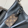 Louis Vuitton Pochette Métis Medium Black Leather Hardware Chain Shoulder Strap Handbag Louis Vuitton Pochette Métis Medium Black Leather Hardware Chain Shoulder Strap Handbag