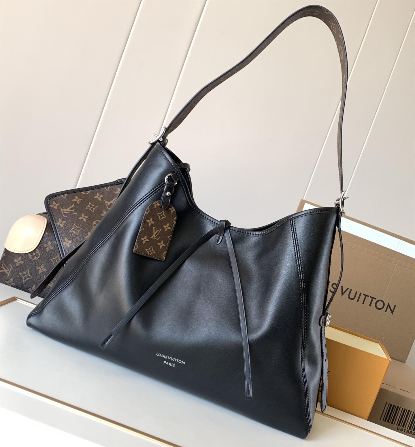Louis Vuitton Pochette Métis Large Black Leather Hardware Chain Shoulder Strap Handbag Louis Vuitton Pochette Métis Large Black Leather Hardware Chain Shoulder Strap Handbag