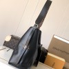 Louis Vuitton Pochette Métis Large Black Leather Hardware Chain Shoulder Strap Handbag Louis Vuitton Pochette Métis Large Black Leather Hardware Chain Shoulder Strap Handbag