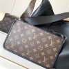 Louis Vuitton Pochette Métis Large Black Leather Hardware Chain Shoulder Strap Handbag Louis Vuitton Pochette Métis Large Black Leather Hardware Chain Shoulder Strap Handbag