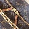 Louis Vuitton Loop Large Leather Canvas Textured Hardware Chain Shoulder Strap Handbag Louis Vuitton Loop Large Leather Canvas Textured Hardware Chain Shoulder Strap Handbag