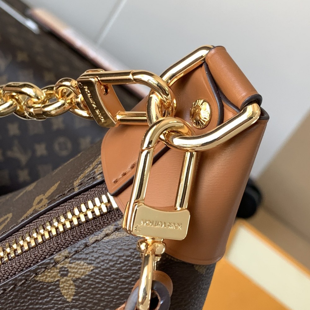 Louis Vuitton Loop Large Leather Canvas Textured Hardware Chain Shoulder Strap Handbag Louis Vuitton Loop Large Leather Canvas Textured Hardware Chain Shoulder Strap Handbag