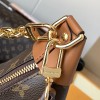Louis Vuitton Loop Large Leather Canvas Textured Hardware Chain Shoulder Strap Handbag Louis Vuitton Loop Large Leather Canvas Textured Hardware Chain Shoulder Strap Handbag