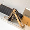 Louis Vuitton Twist Medium Leather and Canvas Textured Chain Shoulder Strap Louis Vuitton Twist Medium Leather and Canvas Textured Chain Shoulder Strap