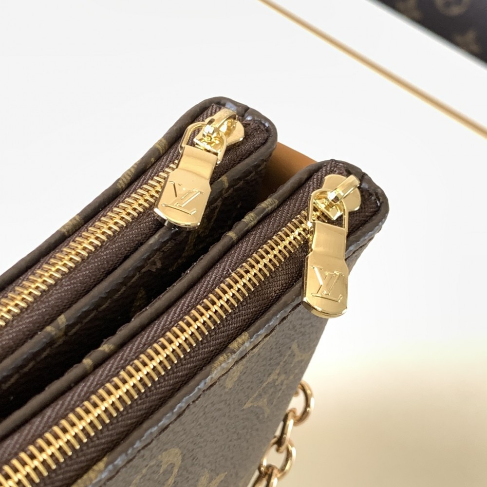 Louis Vuitton Twist Medium Leather and Canvas Textured Chain Shoulder Strap Louis Vuitton Twist Medium Leather and Canvas Textured Chain Shoulder Strap