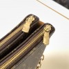 Louis Vuitton Twist Medium Leather and Canvas Textured Chain Shoulder Strap Louis Vuitton Twist Medium Leather and Canvas Textured Chain Shoulder Strap