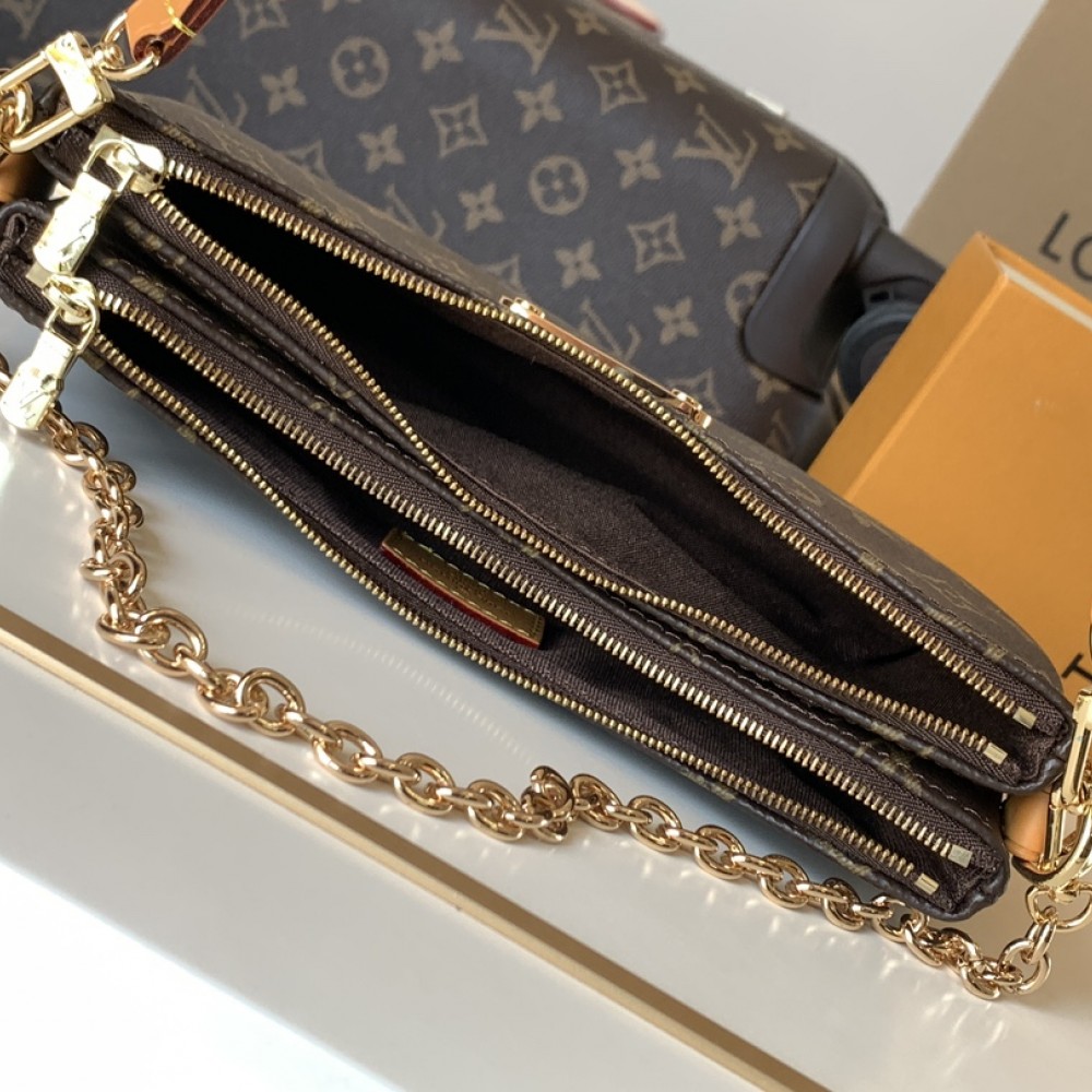 Louis Vuitton Twist Medium Leather and Canvas Textured Chain Shoulder Strap Louis Vuitton Twist Medium Leather and Canvas Textured Chain Shoulder Strap