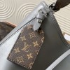 Louis Vuitton POCHETTE MÉTIS Large Leather and Silver Textured Chain Shoulder Strap Louis Vuitton POCHETTE MÉTIS Large Leather and Silver Textured Chain Shoulder Strap