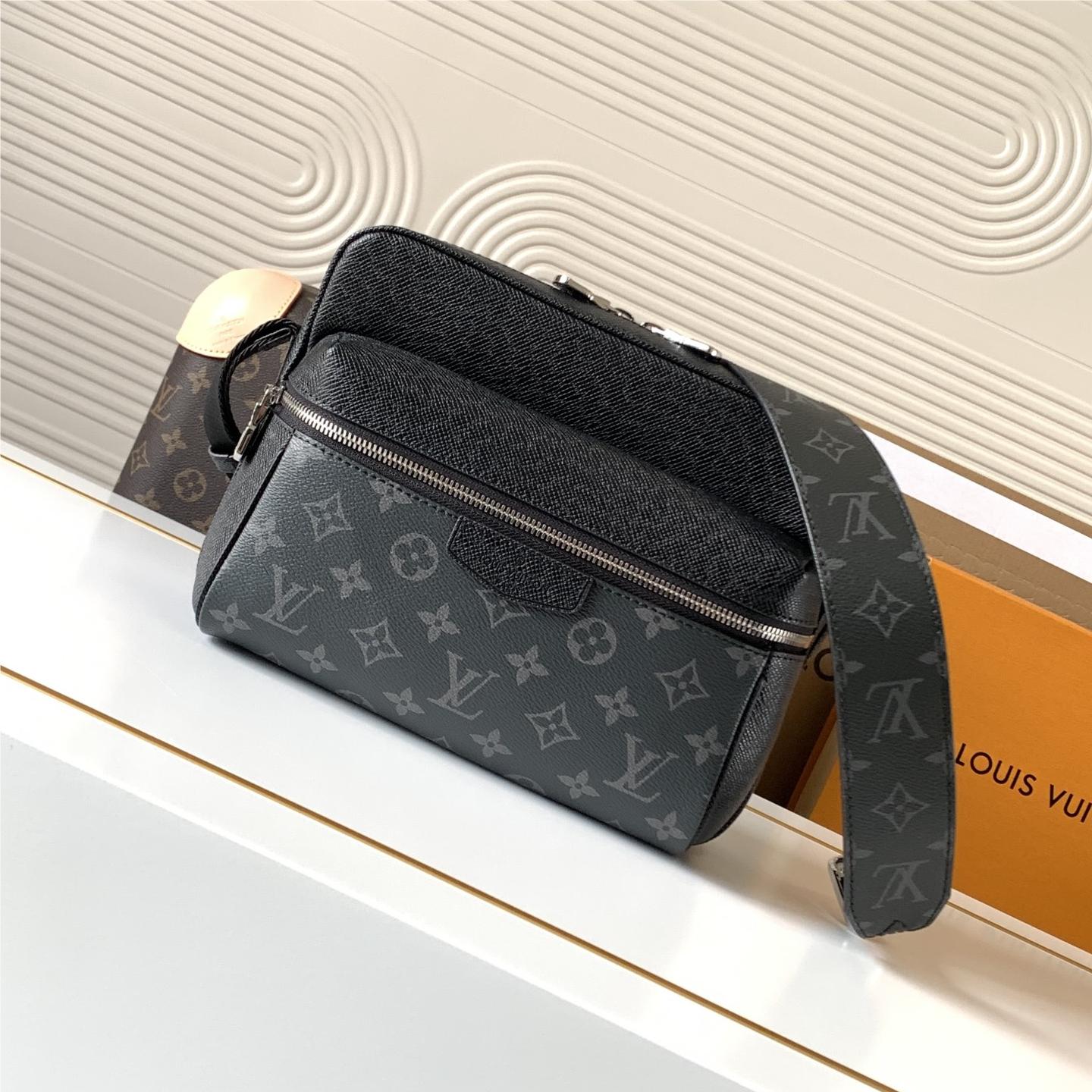 Louis Vuitton Classic Black Leather Canvas Textured Shoulder Strap Tote Louis Vuitton Classic Black Leather Canvas Textured Shoulder Strap Tote