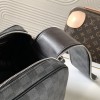 Louis Vuitton classic black leather square textured tote bag Louis Vuitton classic black leather square textured tote bag