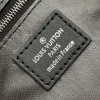Louis Vuitton classic black leather square textured tote bag Louis Vuitton classic black leather square textured tote bag