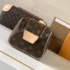 Louis Vuitton Classic Brown Leather and Canvas Textured Tote Louis Vuitton Classic Brown Leather and Canvas Textured Tote