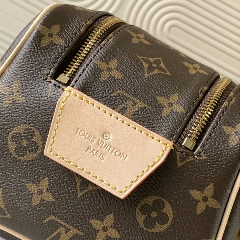 Louis Vuitton Classic Brown Leather and Canvas Textured Tote Louis Vuitton Classic Brown Leather and Canvas Textured Tote