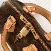 Louis Vuitton Nano Speedy Classic Brown Leather and Canvas Textured Tote Louis Vuitton Nano Speedy Classic Brown Leather and Canvas Textured Tote