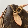 Louis Vuitton Nano Speedy Classic Brown Leather and Canvas Textured Tote Louis Vuitton Nano Speedy Classic Brown Leather and Canvas Textured Tote