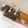 Louis Vuitton Nano Speedy Classic Brown Leather Canvas Textured Colorful Shoulder Strap Tote Louis Vuitton Nano Speedy Classic Brown Leather Canvas Textured Colorful Shoulder Strap Tote