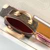 Louis Vuitton Nano Speedy Classic Brown Leather Canvas Textured Colorful Shoulder Strap Tote Louis Vuitton Nano Speedy Classic Brown Leather Canvas Textured Colorful Shoulder Strap Tote