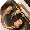 Louis Vuitton Nano Speedy Classic Brown Leather Canvas Textured Shoulder Strap Tote Louis Vuitton Nano Speedy Classic Brown Leather Canvas Textured Shoulder Strap Tote