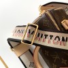 Louis Vuitton Nano Speedy Classic Brown Leather Canvas Textured White Shoulder Strap Tote Louis Vuitton Nano Speedy Classic Brown Leather Canvas Textured White Shoulder Strap Tote