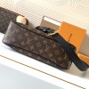 Louis Vuitton Canvas Textured Black Shoulder Bucket Bag Louis Vuitton Canvas Textured Black Shoulder Bucket Bag