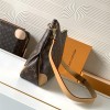 Louis Vuitton canvas textured yellow trim black shoulder strap bucket bag Louis Vuitton canvas textured yellow trim black shoulder strap bucket bag