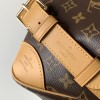 Louis Vuitton canvas textured yellow trim black shoulder strap bucket bag Louis Vuitton canvas textured yellow trim black shoulder strap bucket bag