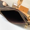 Louis Vuitton canvas textured yellow trim black shoulder strap bucket bag Louis Vuitton canvas textured yellow trim black shoulder strap bucket bag