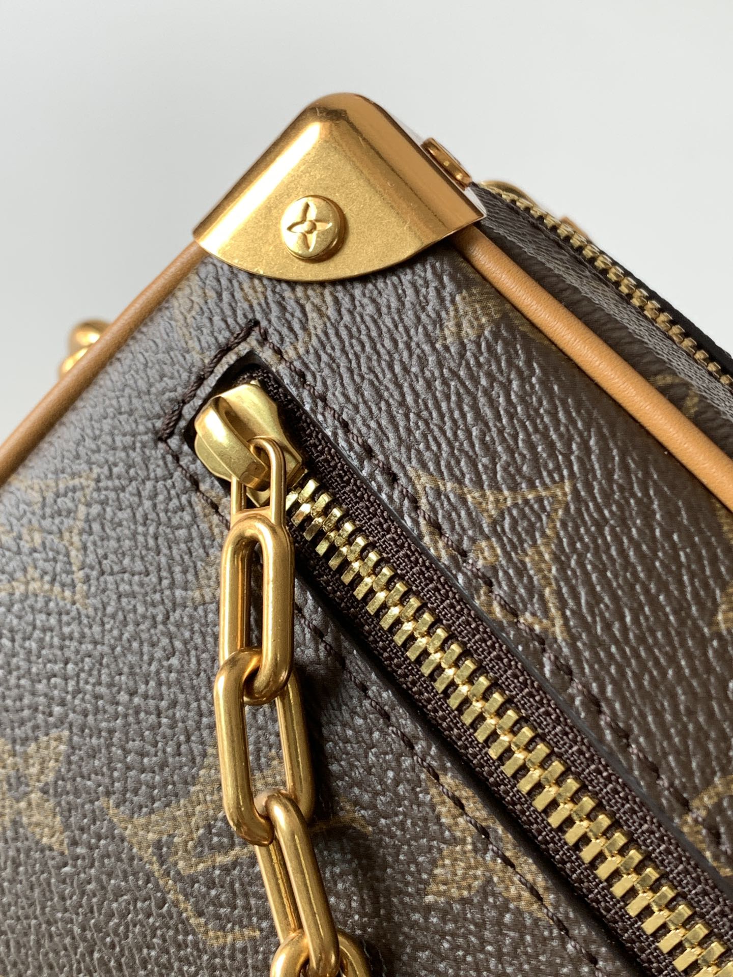 Louis Vuitton Side Trunk Gold Chain Tote Louis Vuitton Side Trunk Gold Chain Tote