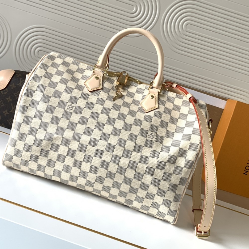 Louis Vuitton Speedy 30 Large Classic Black and White Square Bag Louis Vuitton Speedy 30 Large Classic Black and White Square Bag