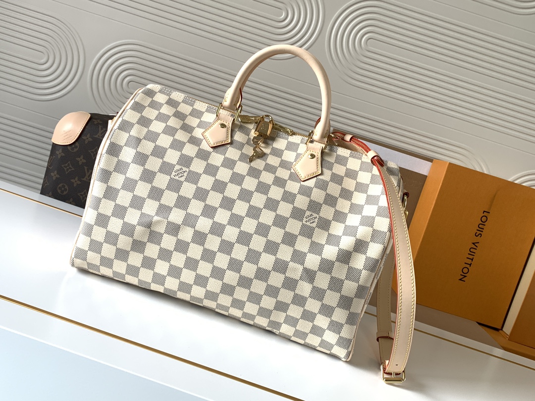 Louis Vuitton Speedy 30 Large Classic Black and White Square Bag Louis Vuitton Speedy 30 Large Classic Black and White Square Bag