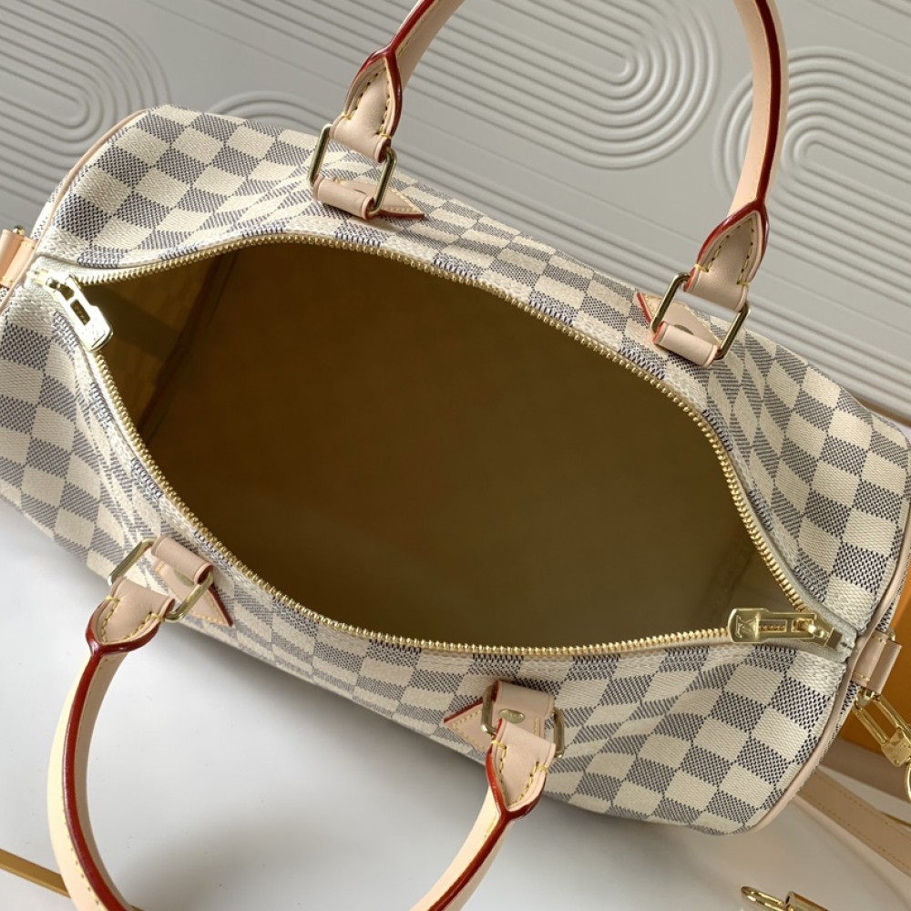 Louis Vuitton Speedy 30 Large Classic Black and White Square Bag Louis Vuitton Speedy 30 Large Classic Black and White Square Bag