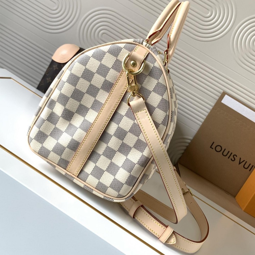 Louis Vuitton Speedy 30 Medium Fresh Blue and White Square Handbag Louis Vuitton Speedy 30 Medium Fresh Blue and White Square Handbag