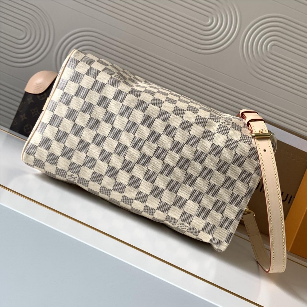 Louis Vuitton Speedy 30 Medium Fresh Blue and White Square Handbag Louis Vuitton Speedy 30 Medium Fresh Blue and White Square Handbag