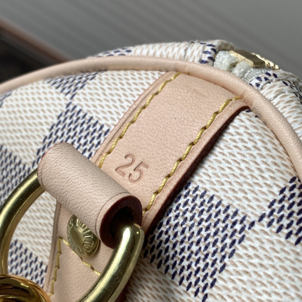 Louis Vuitton Speedy 30 Small Fresh Blue and White Square Handbag Louis Vuitton Speedy 30 Small Fresh Blue and White Square Handbag