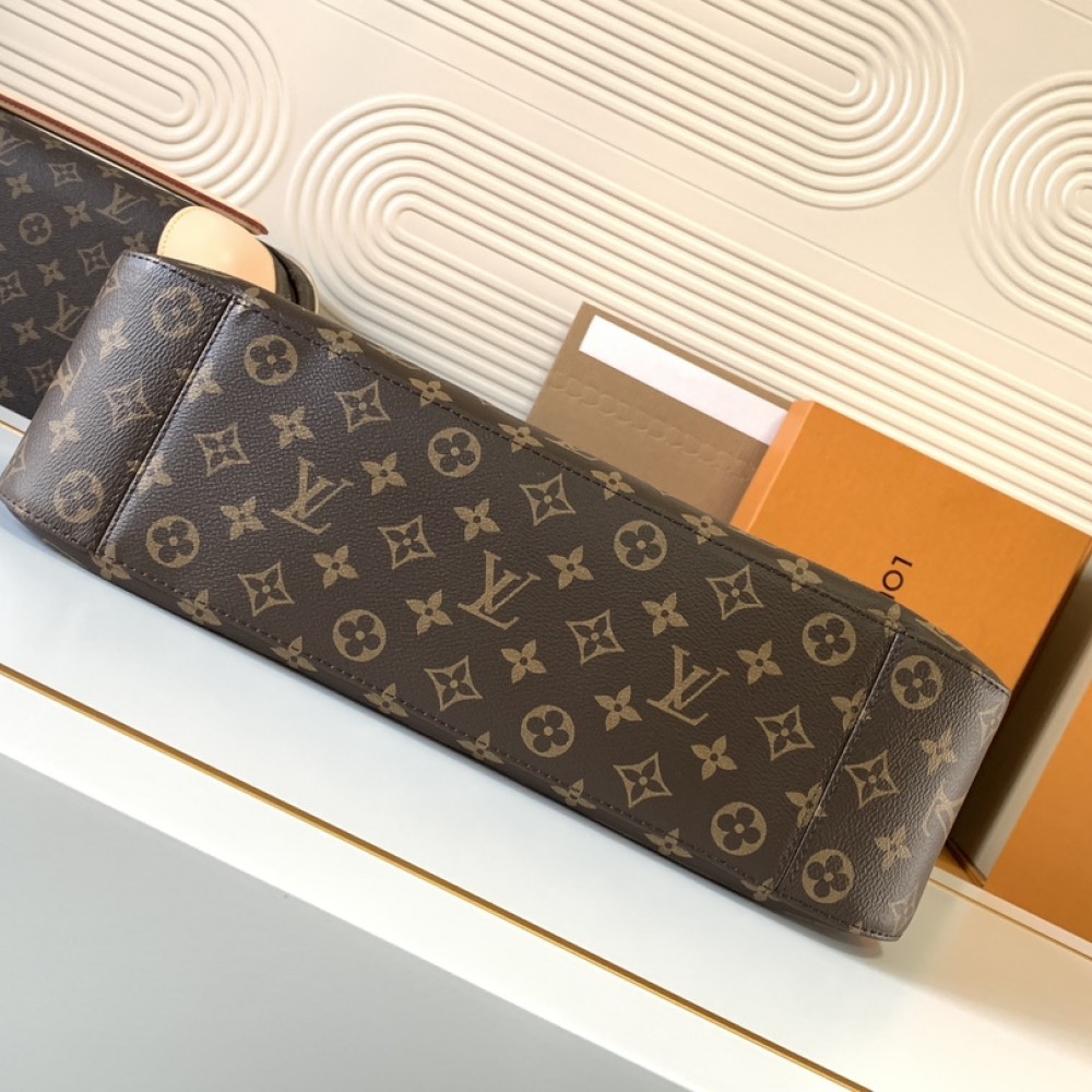 Louis Vuitton LOOP Large Classic Canvas Textured Half Moon Bag Louis Vuitton LOOP Large Classic Canvas Textured Half Moon Bag