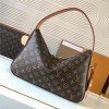 Louis Vuitton LOOP Medium Classic Canvas Textured Half Moon Bag Louis Vuitton LOOP Medium Classic Canvas Textured Half Moon Bag
