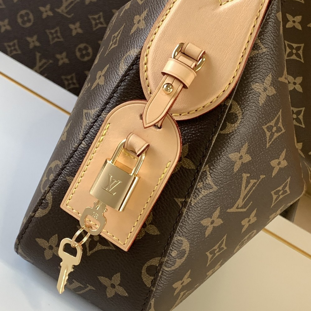 Louis Vuitton LOOP Medium Classic Canvas Textured Half Moon Bag Louis Vuitton LOOP Medium Classic Canvas Textured Half Moon Bag