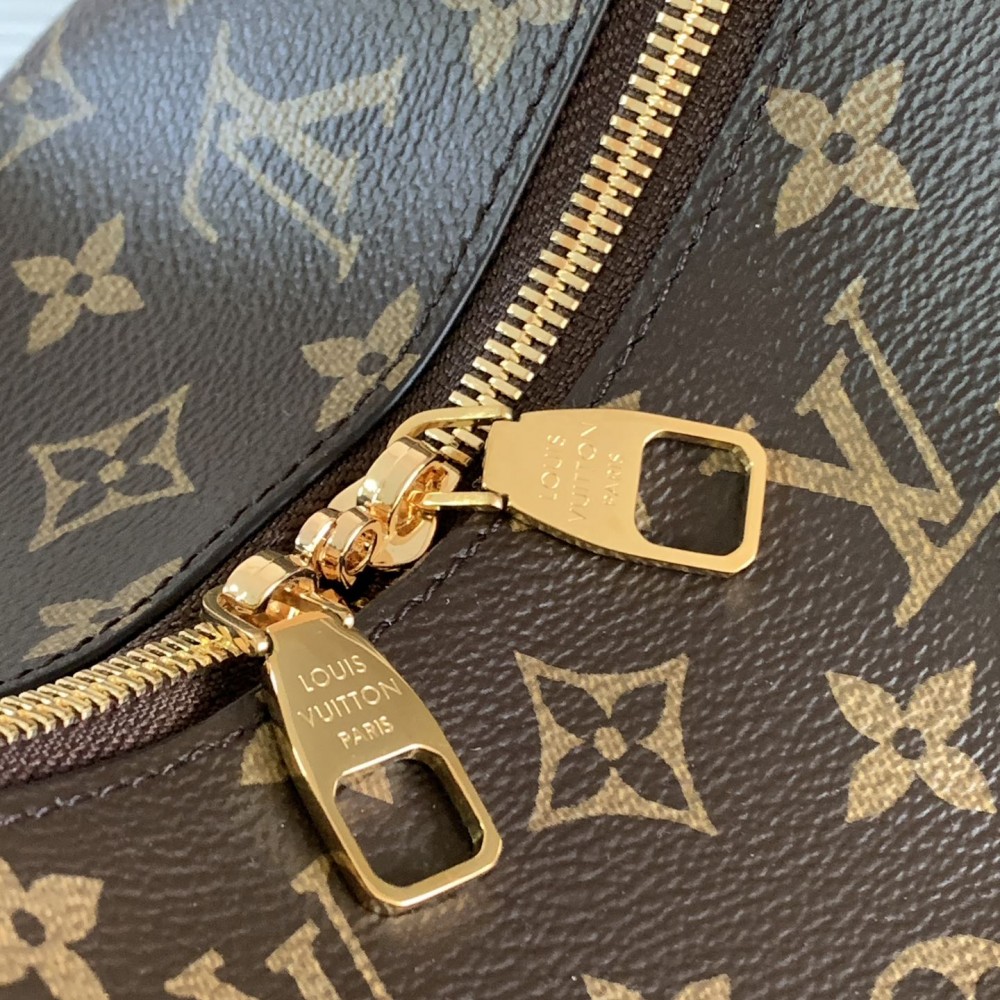 Louis Vuitton LOOP Medium Classic Canvas Textured Half Moon Bag Louis Vuitton LOOP Medium Classic Canvas Textured Half Moon Bag