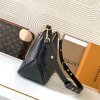 Louis Vuitton ONTHEGO Medium Classic Black Canvas Textured Half Moon Bag Louis Vuitton ONTHEGO Medium Classic Black Canvas Textured Half Moon Bag