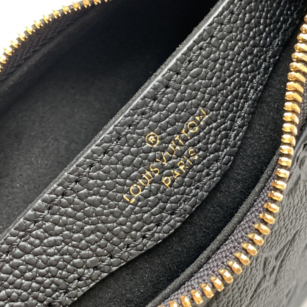 Louis Vuitton ONTHEGO Medium Classic Black Canvas Textured Half Moon Bag Louis Vuitton ONTHEGO Medium Classic Black Canvas Textured Half Moon Bag
