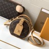 Louis Vuitton Classic Canvas Textured Round Shoulder Bag Louis Vuitton Classic Canvas Textured Round Shoulder Bag