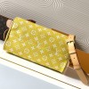 Louis Vuitton SPEEDY yellow canvas textured tote bag Louis Vuitton SPEEDY yellow canvas textured tote bag