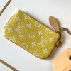 Louis Vuitton SPEEDY yellow canvas textured tote bag Louis Vuitton SPEEDY yellow canvas textured tote bag