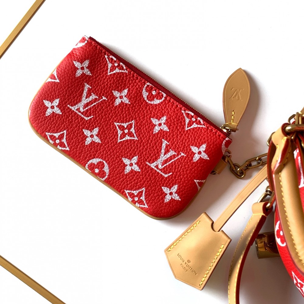 Louis Vuitton SPEEDY red canvas textured tote bag Louis Vuitton SPEEDY red canvas textured tote bag
