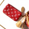 Louis Vuitton SPEEDY red canvas textured tote bag Louis Vuitton SPEEDY red canvas textured tote bag